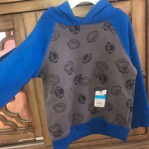 Brand new jumping beans football hoodie 24 months
